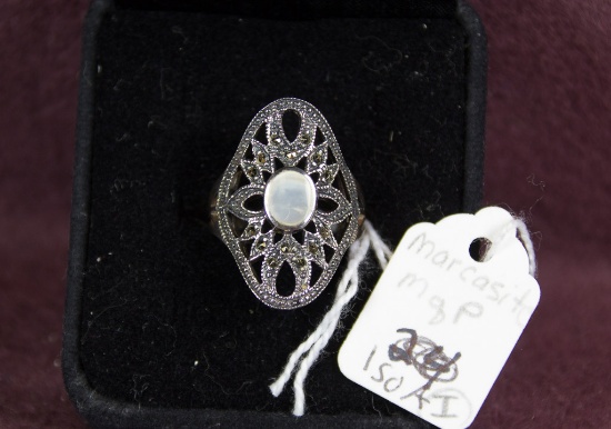 Marcasite Size 6 ring marked MgP