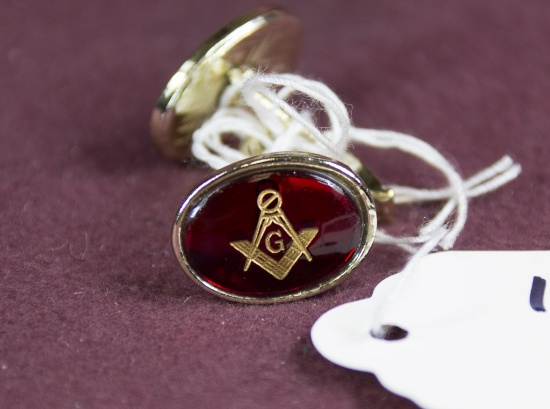 Masonic cufflinks