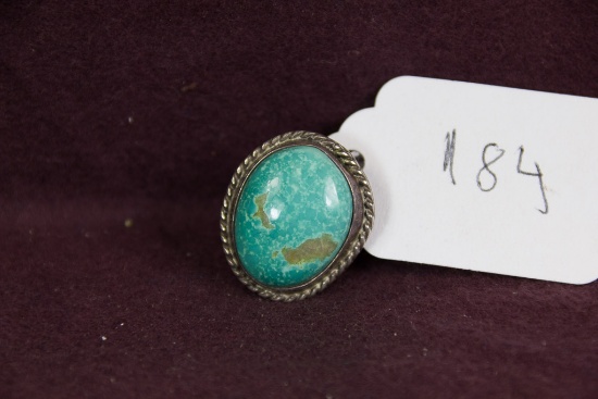 Native American style Silver and Turquoise Ring