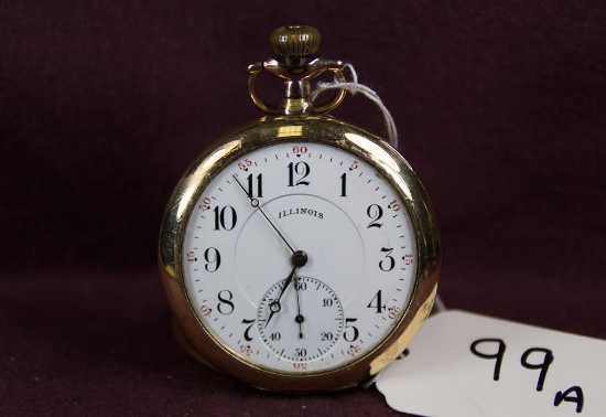 Illinois Regent 16sz 19jw Open face FROSTED movement