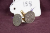 Coin Cufflinks made from British Sixpences