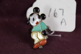 Signed CMP ZUNI Sterling Mickey Mouse ring