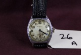 Bulova Wristwatch 15jw Curved case back Radium dial