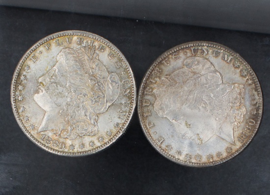 LOT of 2: 1880-S Morgan Dollars