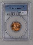 1948 Lincoln Cent PCGS MS 64 RD