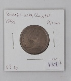 1855 Arrows Seated Liberty Quarter