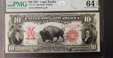 INCREDIBLE BISON 1901 LEGAL TENDER  $10 Fr. 122 PMG CU 64 EPQ