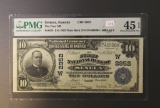 1902 $10 Plain Back FNB of Seneca, KS PMG EF 45 EPQ