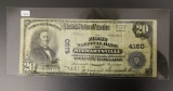 1902 $20 Plain Back NBN The First National Bank of Stewartsville, MO