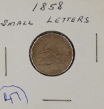 1858 Flying Eagle Cent Small Letters