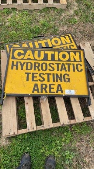 HYDROSTATIC TESTING SIGNS