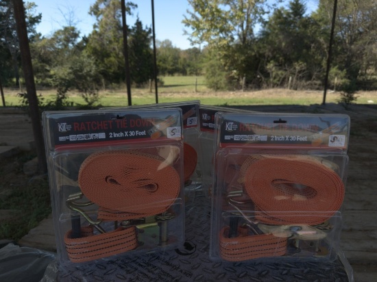 (4) 2in x 30ft Ratchet Straps