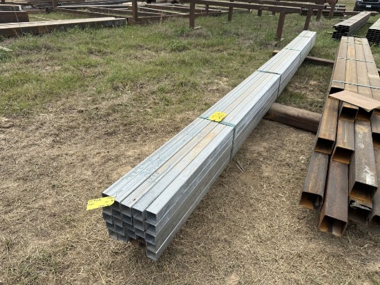 20FT 2X2 12GA SQ TB GALVANIZED 25PCS