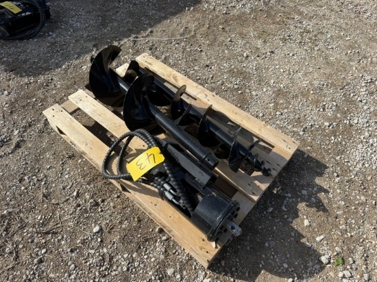MINI EX AUGER SET-UP 12IN & 8IN BITS