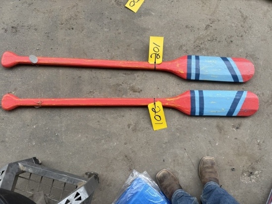 (Two) Decorative Canoe Paddles