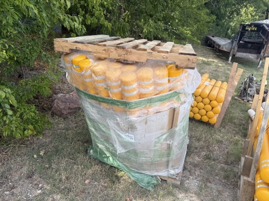 Pallet of 54in Concrete Bollards 5in Diameter