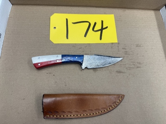 8in Hand Forged Damascus Steel Knife