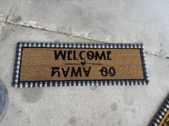 Welcome / Go Away Mat
