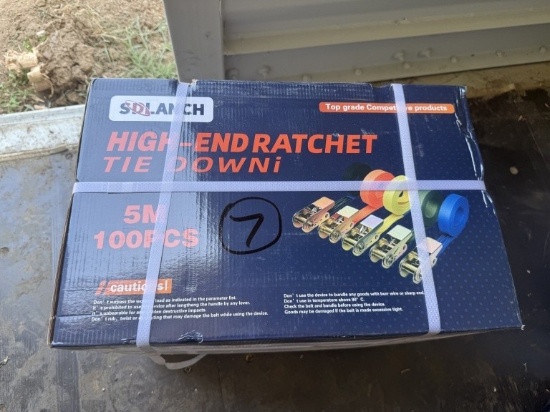 NEW IN BOX SDLANCH 5M 100pcs Ratchet Straps