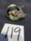 Unusual Floral Pig Glass Paperweight 3 3/8 Inches