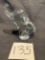 Signed Fm Konstglas Ronneby Sweden Elephant Art Glass Clear Paperweight 5 1/2