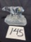 Crystal D'argues France Polar Bear Paperweight 5 1/4