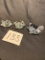 Family Of 3 Sea Turtles Crystal Paperweights Vintage