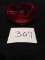 vintage MURANO Art Glass Ruby Red Ash Tray