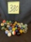 group of 35 vintage marbles large shooters AWESOME COLORS!
