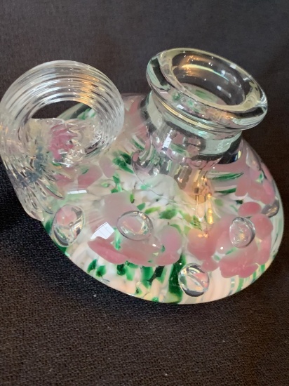 Gibson signed paperweight inkwell? Looks like a teapot with handle 1999