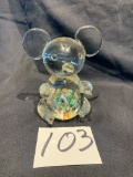 Multi Colored Mouse Paperweight Art Deco 6 In Tall