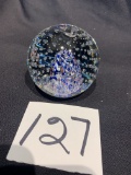 Art Glass Controlled Bubble 3 In Paper Weight