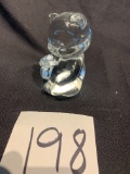 Crystal Bear Fenton Paperweight 3 1/2