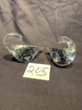 Two Controlled Bubble Geese Paperweights 6