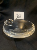 vintage HEAVY Art Glass signed STEUBEN ashtray 7