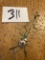 vintage SIGNED Navajo STERLING Necklace with CORAL and TURQUOISE
