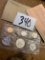 1963 US TREASURY Department PHILADEPHIA MINT COIN SET Silver Half Quarter Dime Nickel Penny