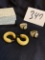 Mid-Century vintage Bakelite Earrings and pair of Rings