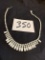 Mid-Century ALBERT WEISS beautiful WHITE stone choker type 1950s necklace