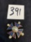 beautiful TRIFARI colorful mid century art deco pin