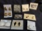 group of NINE Mid Century Trifari Monet Huga Mar-Lee Marvella Coronet Clip Earrings NEW ON PACKAGE