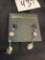 vintage Costume Jewelry Cookie Lee Gen Crystal & Rose Quartz earrings