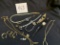estate group of watches and necklaces 4H pins and earrings