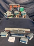 Large Lot Of Atlas Ho Scale Model Buildings Really Cool Setup!