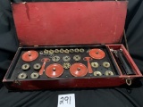vintage 1929 Gilbert ERECTOR Set #6 in RED Wooden box complete with parts and manual!