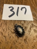 unique Victorian Sterling Charm with far east figure