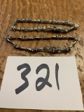 pair of Sterling Bracelets with purple stones