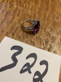Beautiful AMETHYST Cocktail 14KT Ring 6 grams