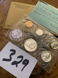 1959 US Treasury Department PHILADELPHIA COIN MINT PROOF SET! SILVER Half Quarter Dime with envelope