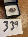 White CZ Ring size 05 14kt Gold Plated